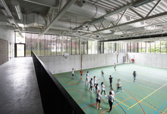“De sportzaal van Campus Kaai 2 van het Guldensporencollege.”